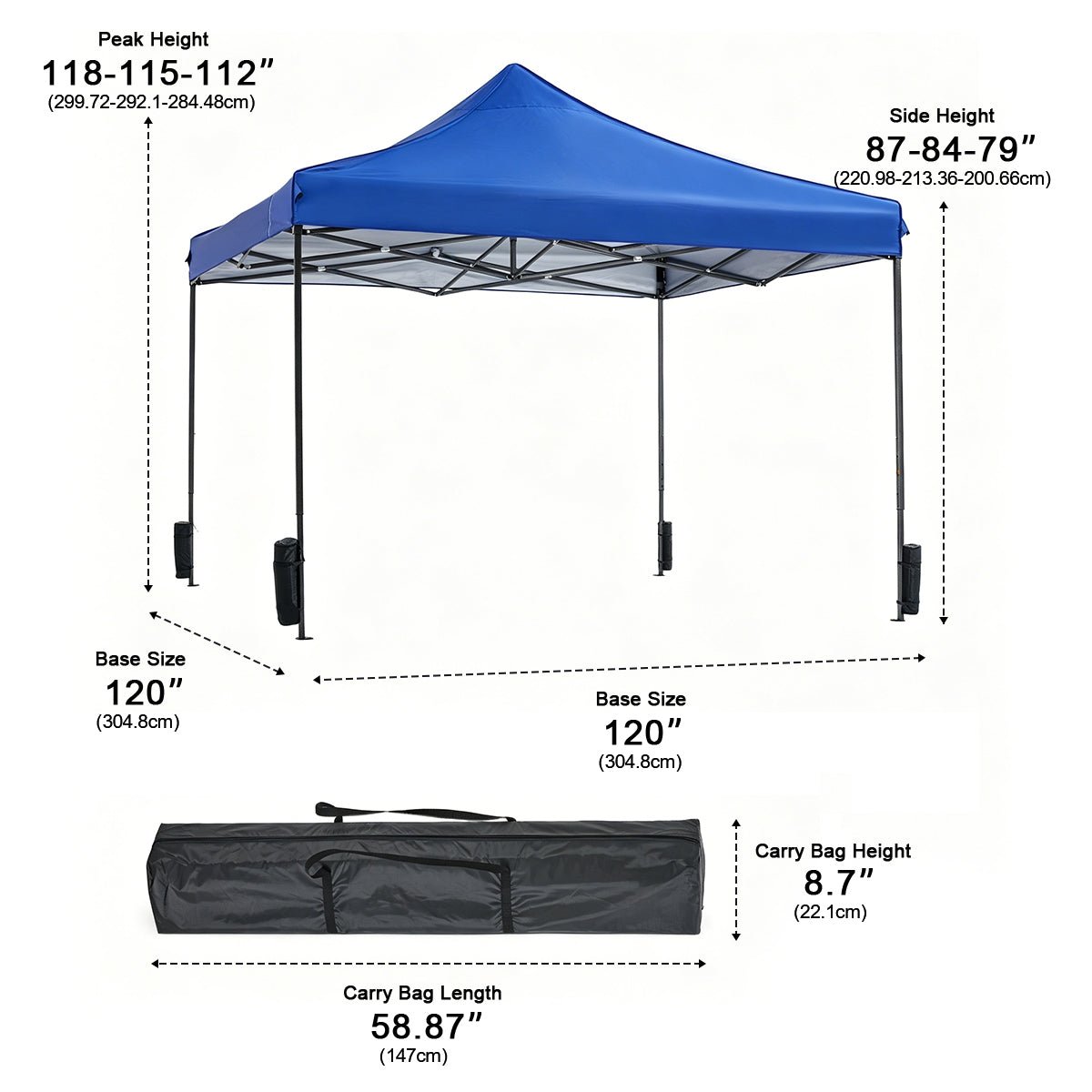 10x10 Pop Up Canopy Tent Portable Outdoor Shelter Shade