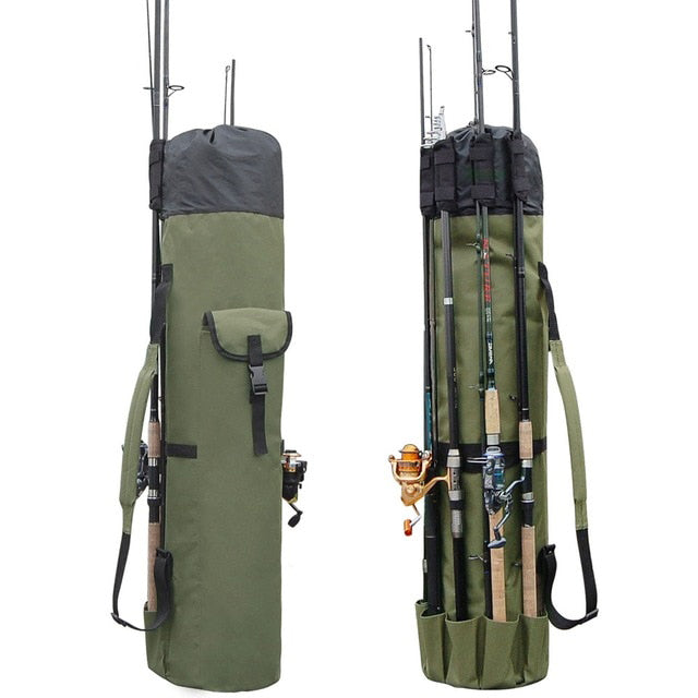Fishing Rod Bag Portable Carrier With Tackle Organizer All In One Gear Case For Rods Summer 2026 Gift
