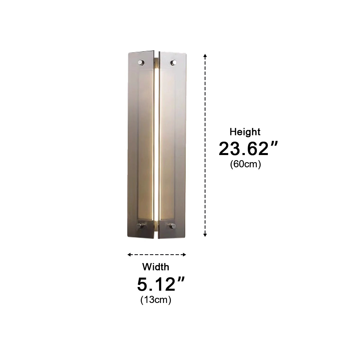Modern Vertical Glass LED Wall Sconce