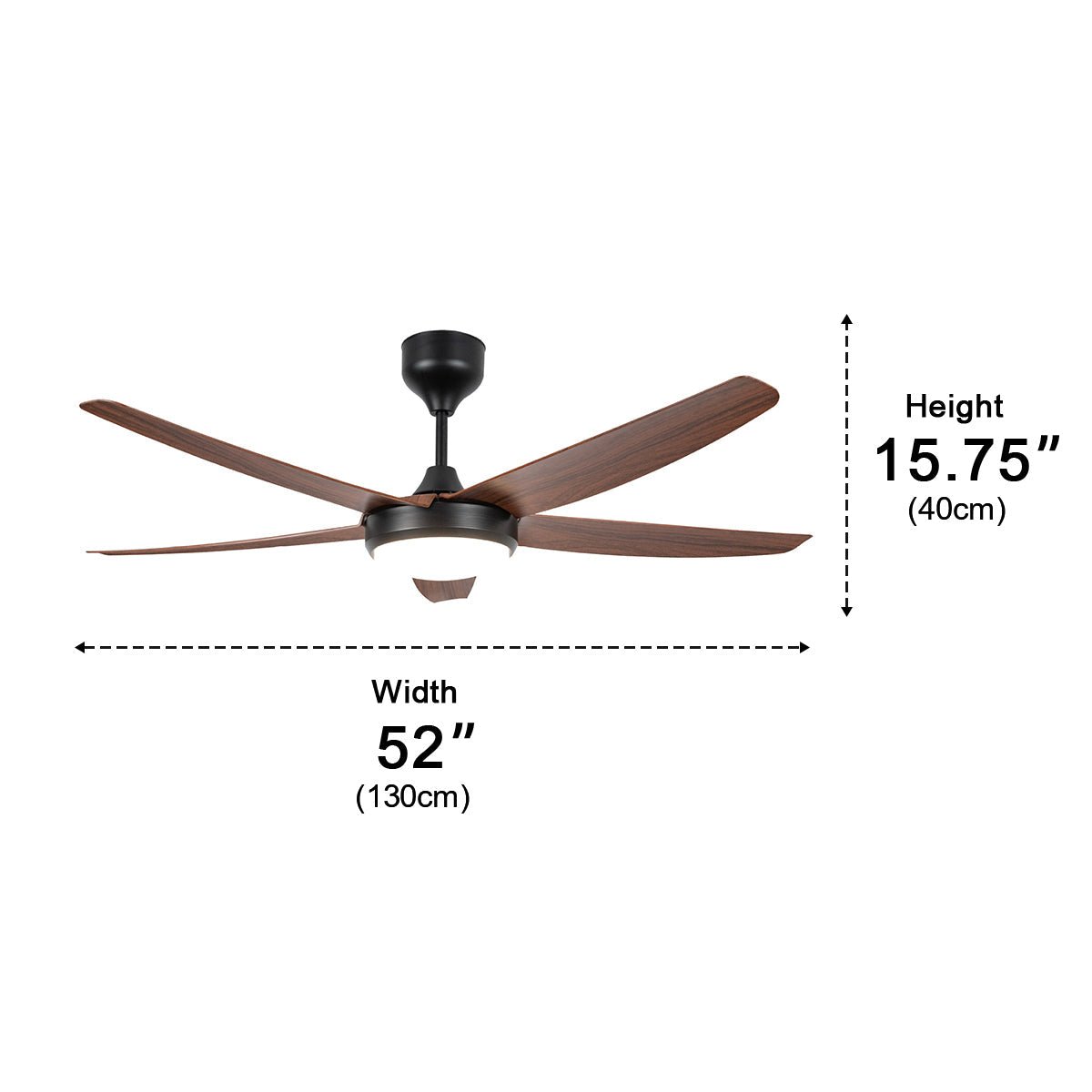 52″ Modern Minimalist Ceiling Fan