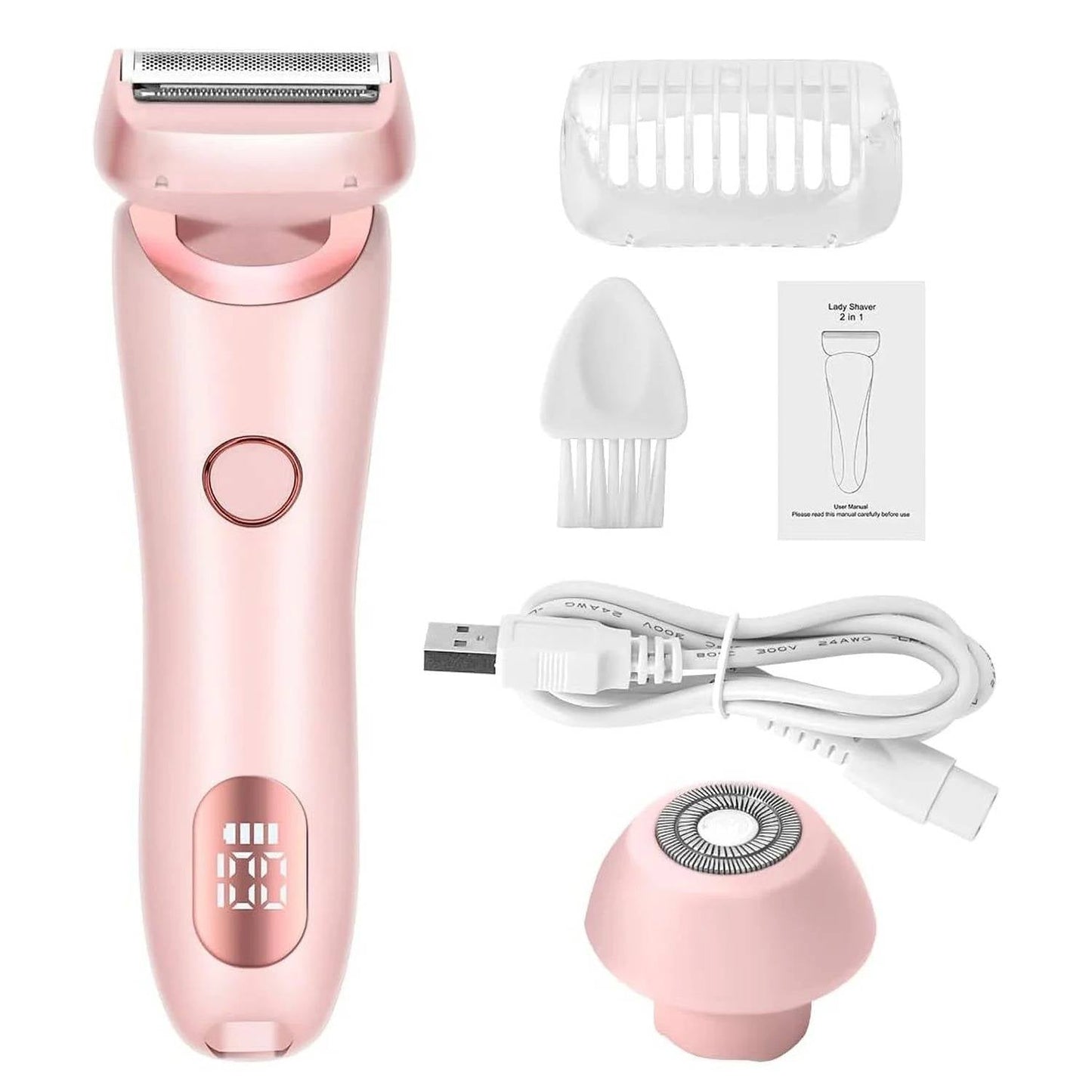 Electric Shaver 3D Floating Blade Dual-Head Waterproof Wet Dry Use Gentle Painless Hair Removal Fall 2025 Self-Care Gift