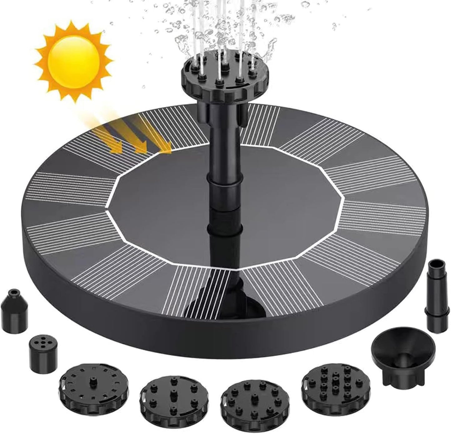 Solar Fountain Pump Floating Pond Water Feature Summer 2026 Eco Friendly Backyard Decor