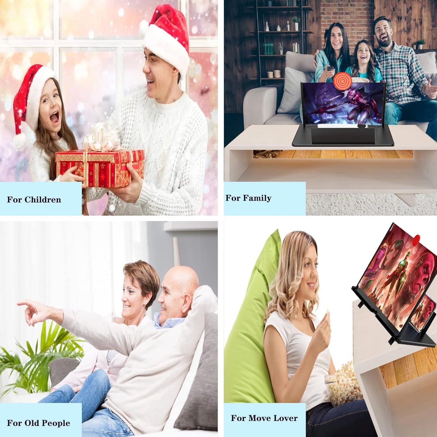 Phone Screen Magnifier 12 Inch Foldable Battery Free View Enhancer For Movies Videos And Gaming Back To School 2025