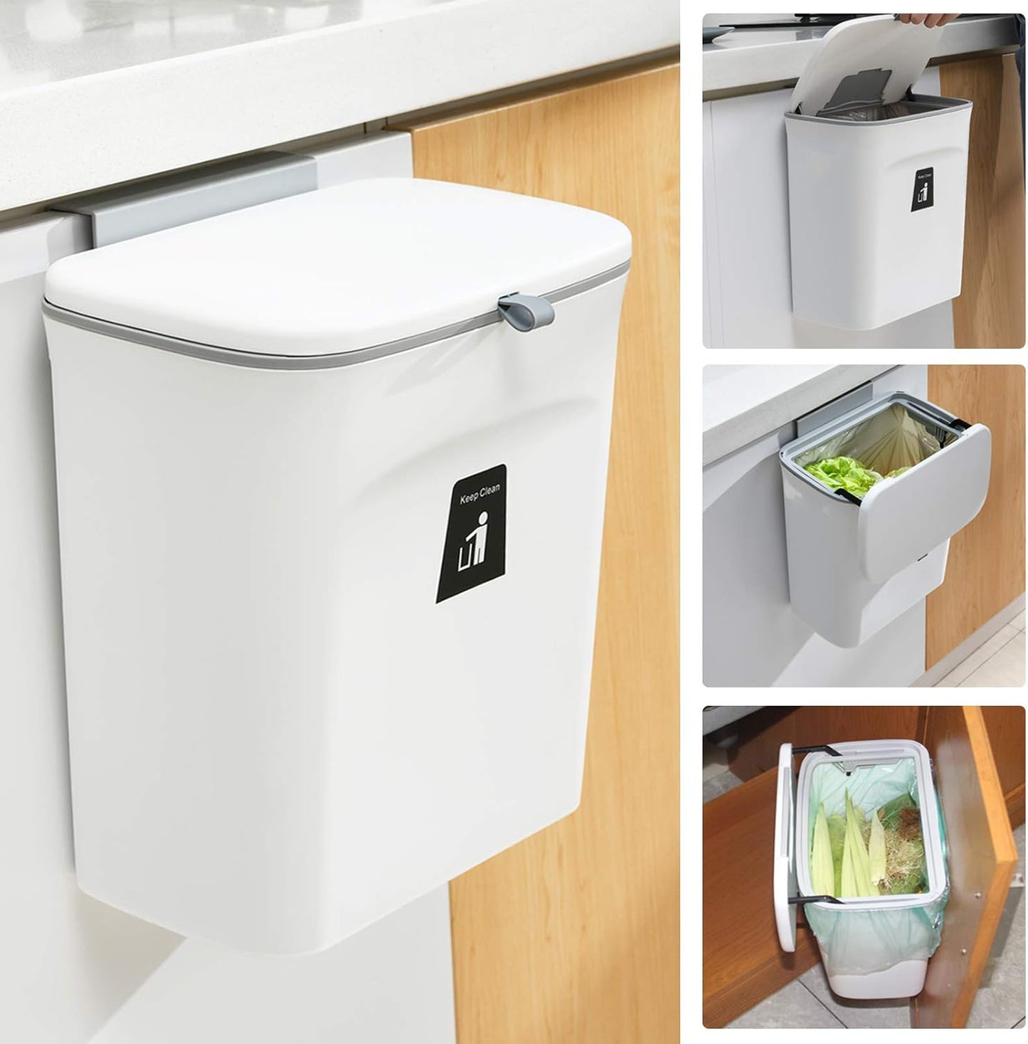 Compost Bin 2.4 Gallon Kitchen Countertop Or Under Sink Earth Day 2026 Odor Control Gift Idea