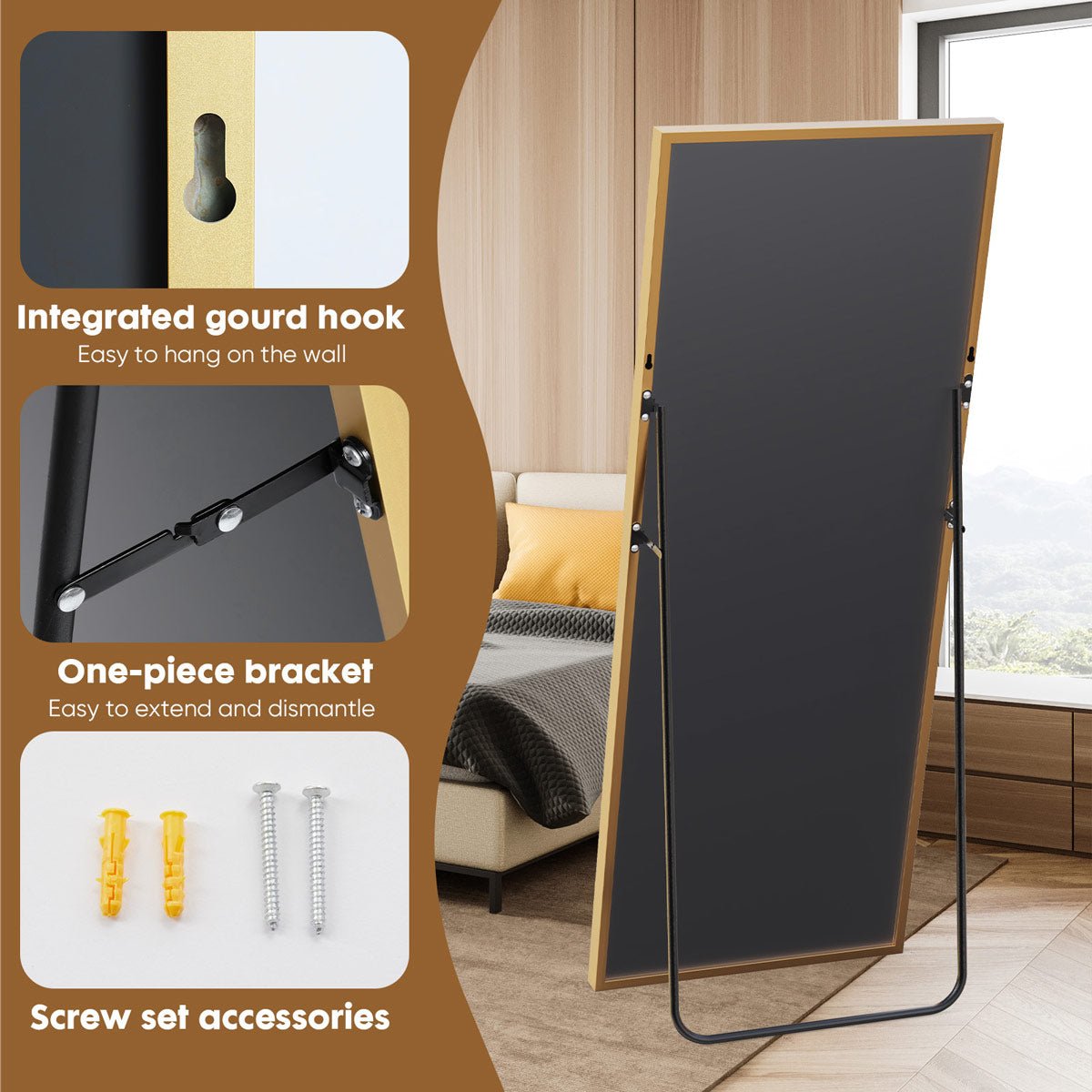 71"x26" Large Full Body Floor Mirror Standing Wall Mirror