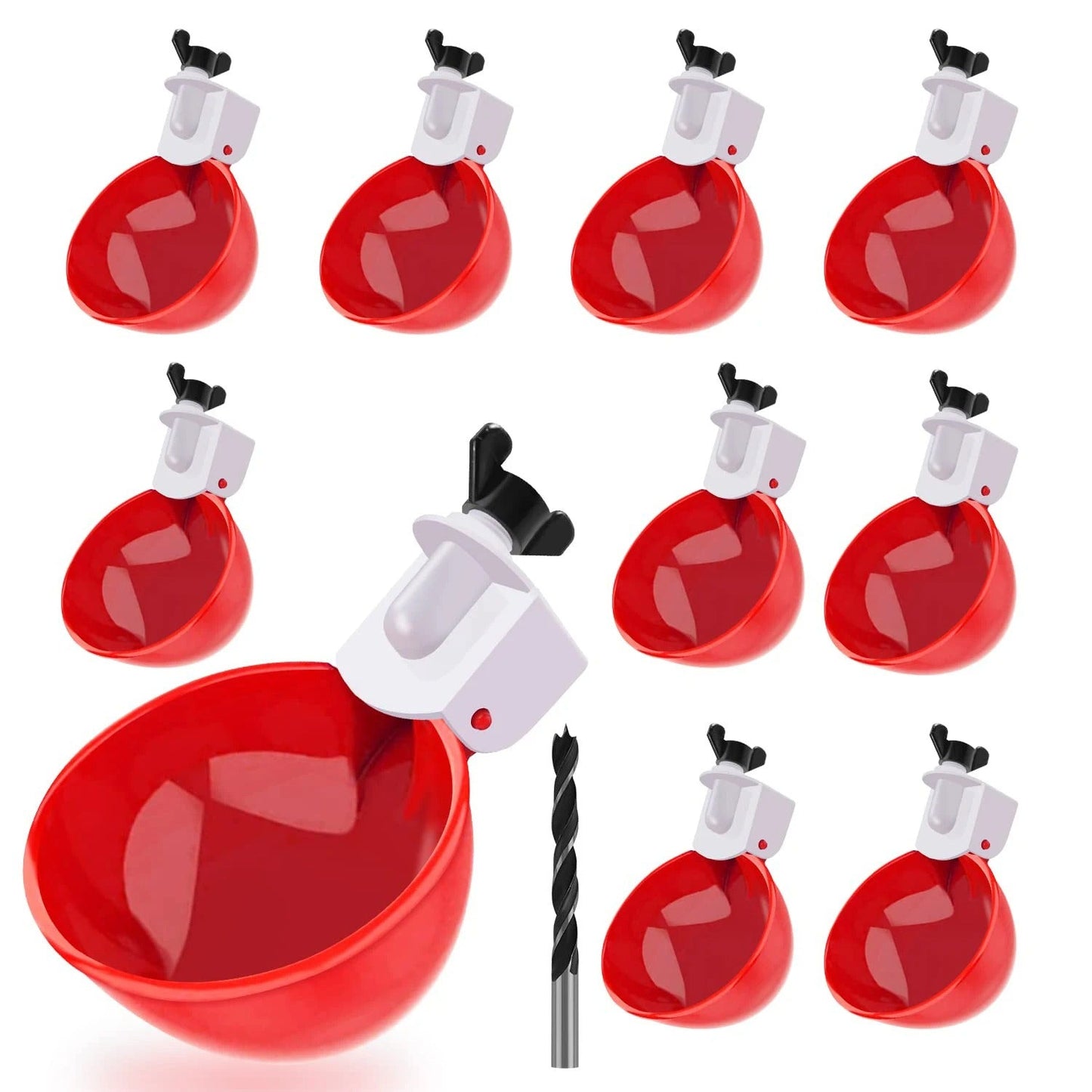 Chicken Waterer 10 Pack Automatic Gravity Fed Water Cups For Chickens Ducks Quail Backyard Farm 2026