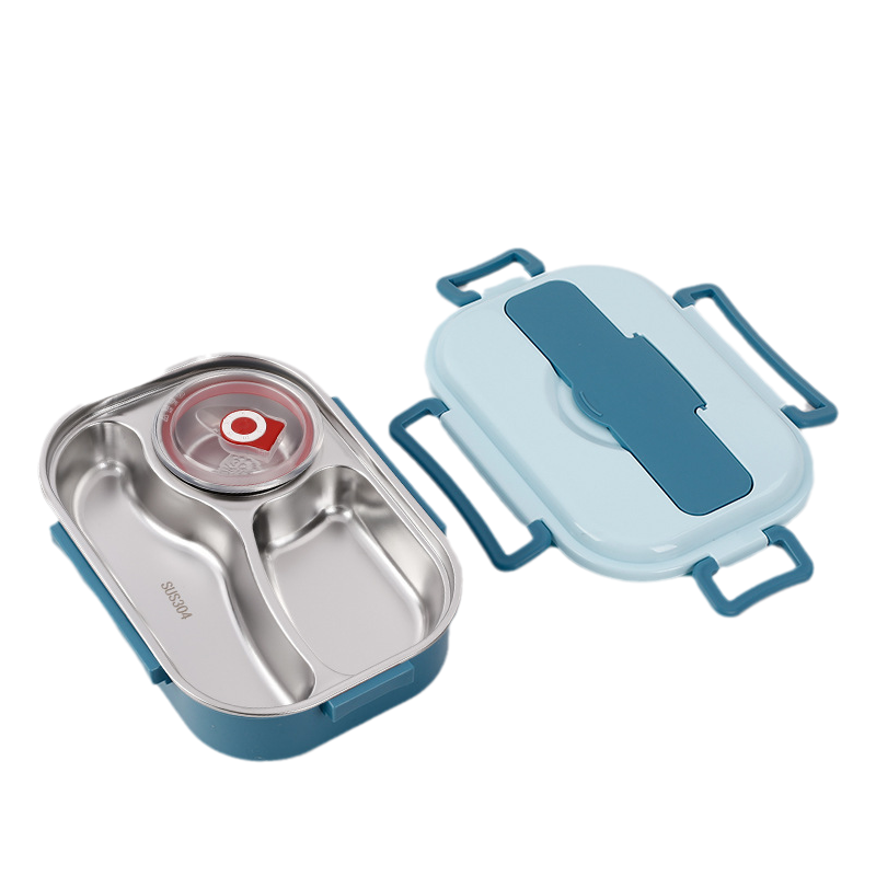 Thermal Lunch Box Stainless Steel Divided Bento Leakproof