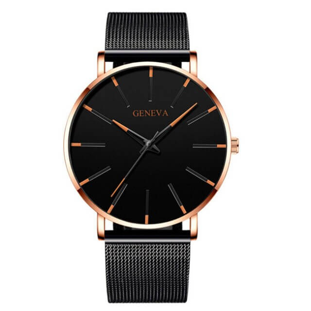 Elegante Herren Business-Uhr – ultraflach, Edelstahl, für Alltag und besondere Anlässe 14