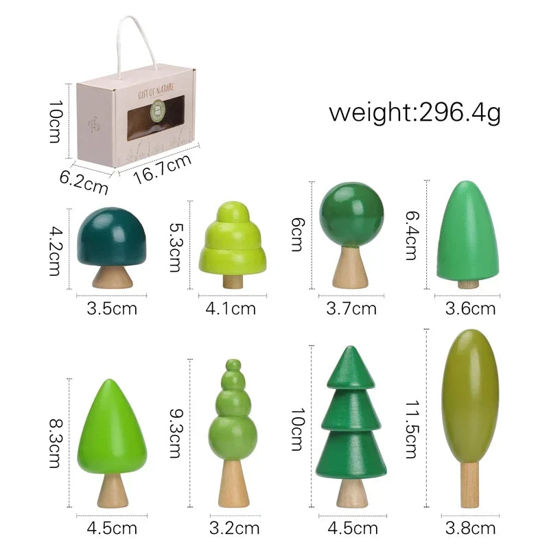 Wooden Toys Montessori Mushroom Blocks Set Kids Educational Grasping Matching Toy Back To School 2025 Eco Friendly