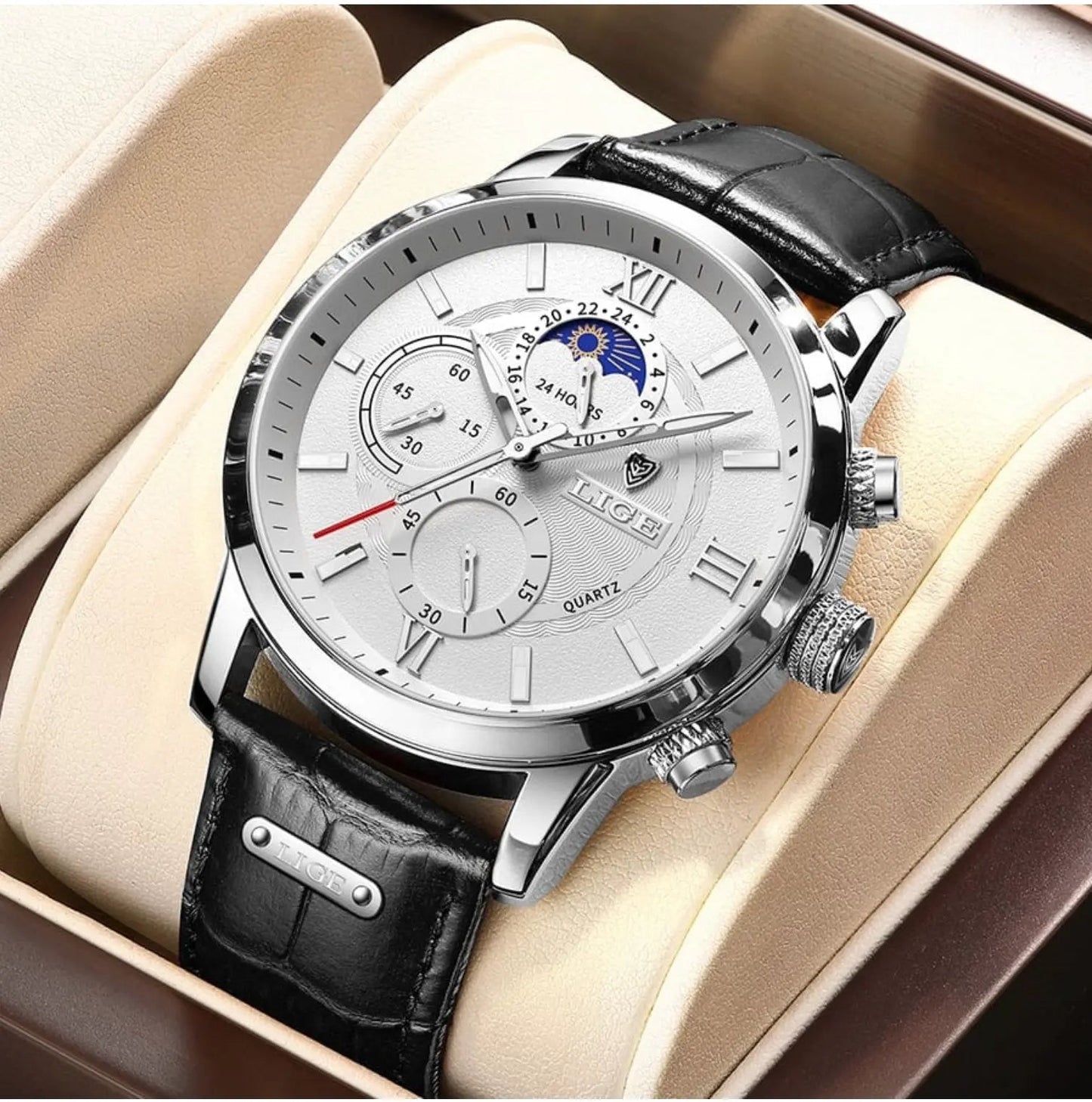 Hochwertige Herren-Armbanduhr – elegantes Design, Edelstahl, für besondere Anlässe 3