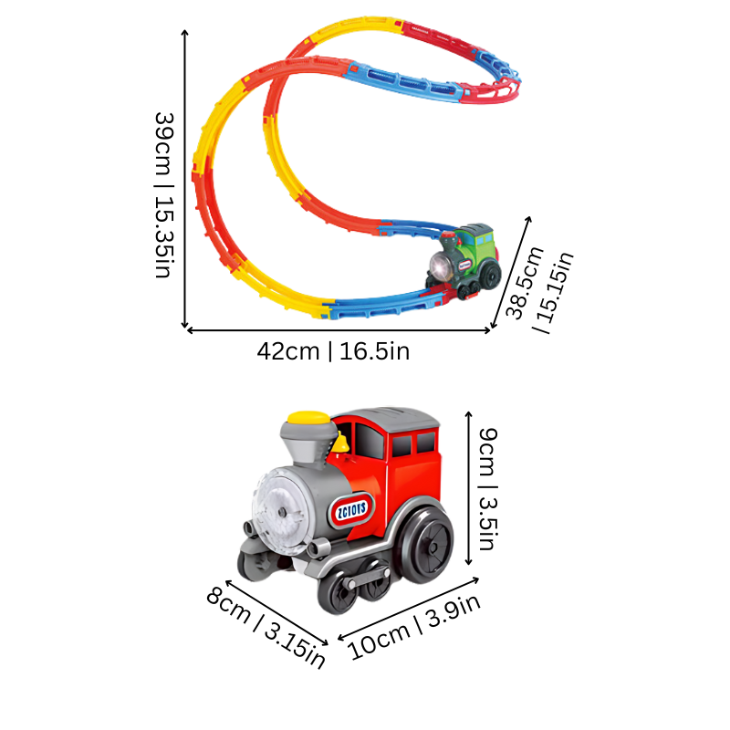 Rolling Rail Train Car DIY Splicing Track - Electronic Toy with Lights and Sounds