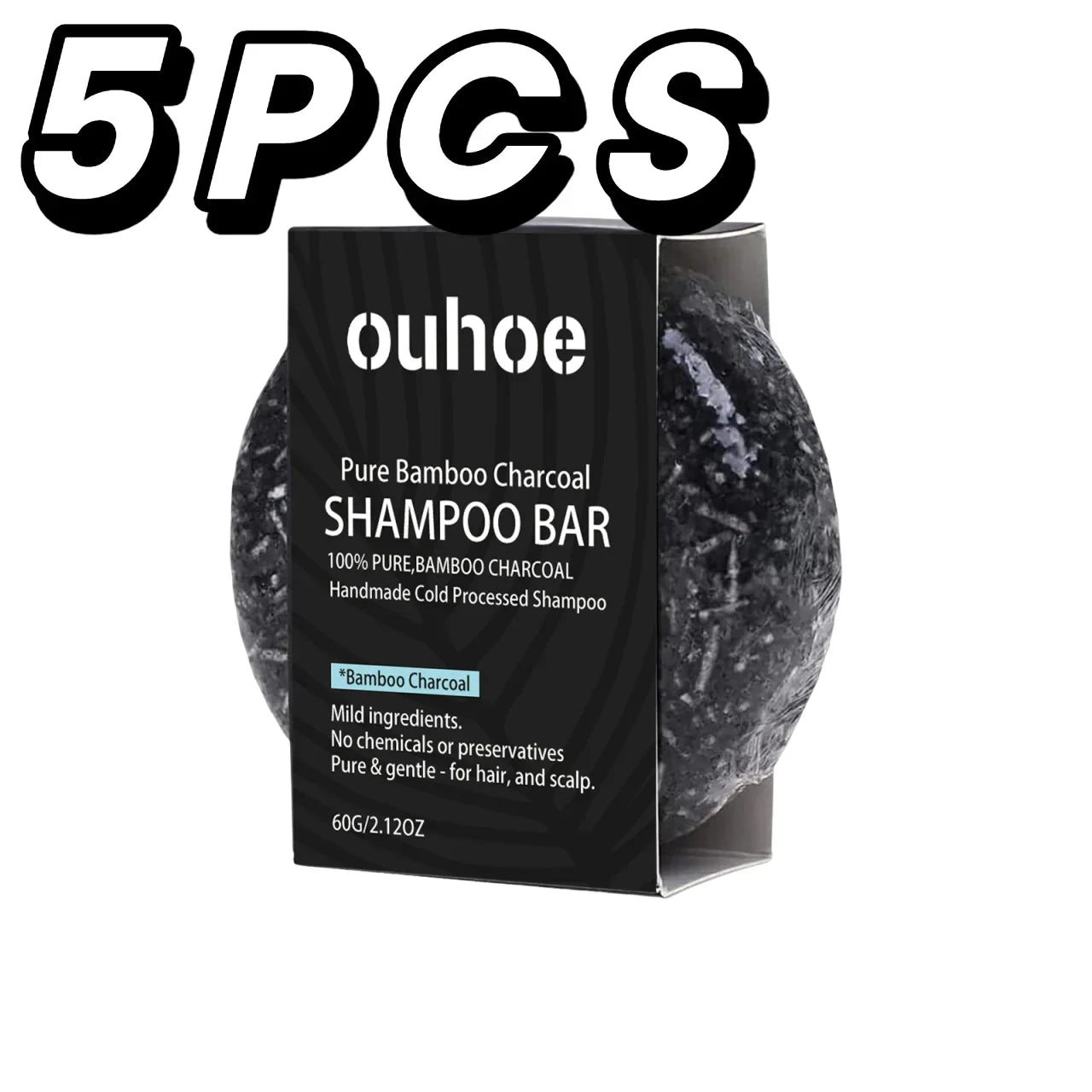 Bamboo Charcoal Shampoo Soap Bar 60g – Deep Scalp Cleanse Oil Control Hair Nourishing TikTok Viral 2026