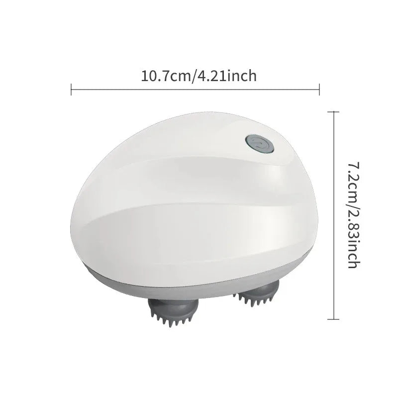 Electric Head Massager USB Rechargeable Scalp Massager Holiday Gift 2026 Deep Tissue Kneading for Neck Back Shoulders