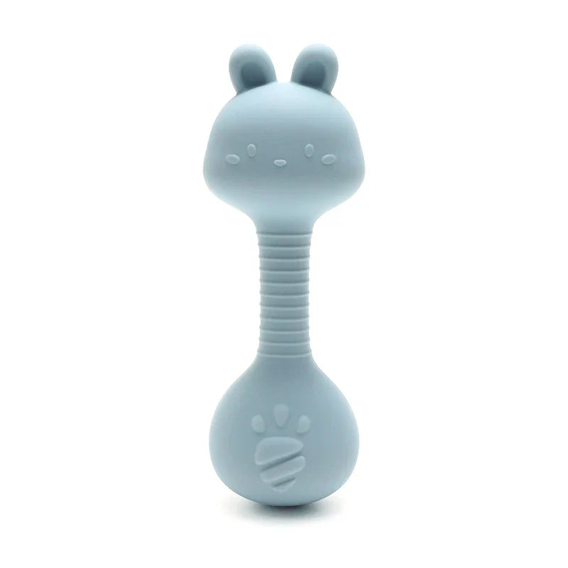 Silicone Rabbit Teether Rattle Newborn Sensory Toys