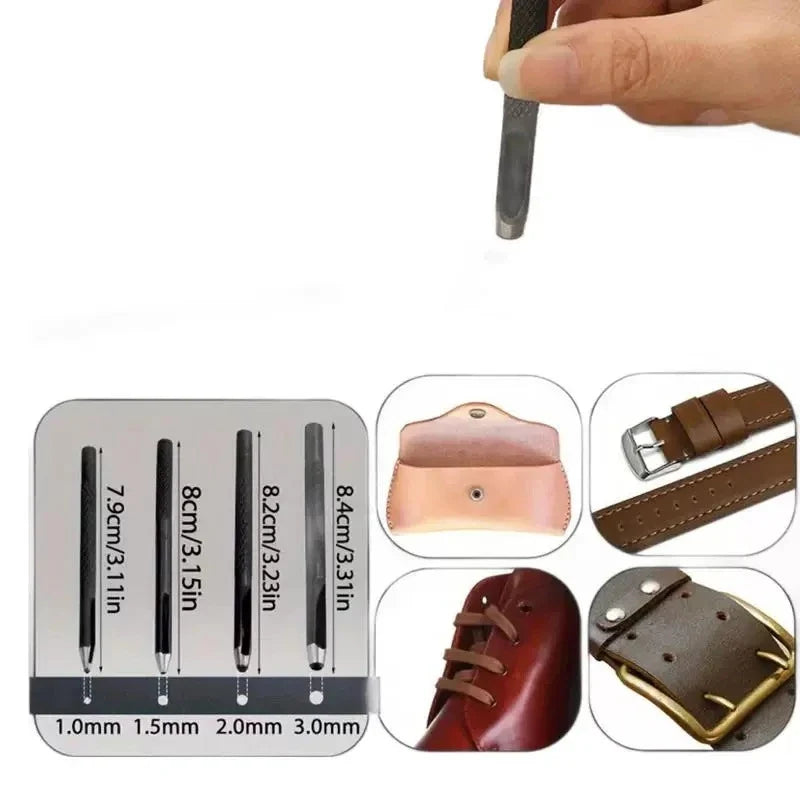 Leather Sewing Kit All In One Leather Craft Tool Set With Awl Needles And Thread DIY Gift Idea