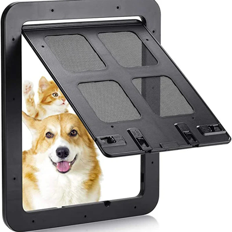 Pet Door Lockable Magnetic Screen Flap Panel Universal Door Gate Window Pet Entry Spring 2025 Easy Install Secure