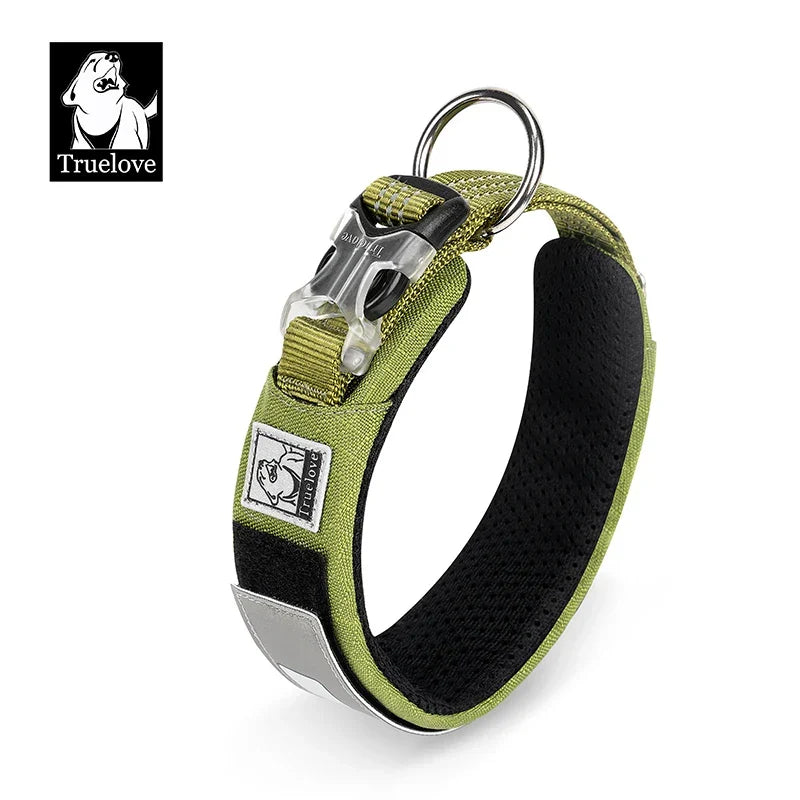 Dog Collar Reflective Personalized Padded Collar Large Dogs Night Walk Fall 2025 Breathable Quick Release Safety