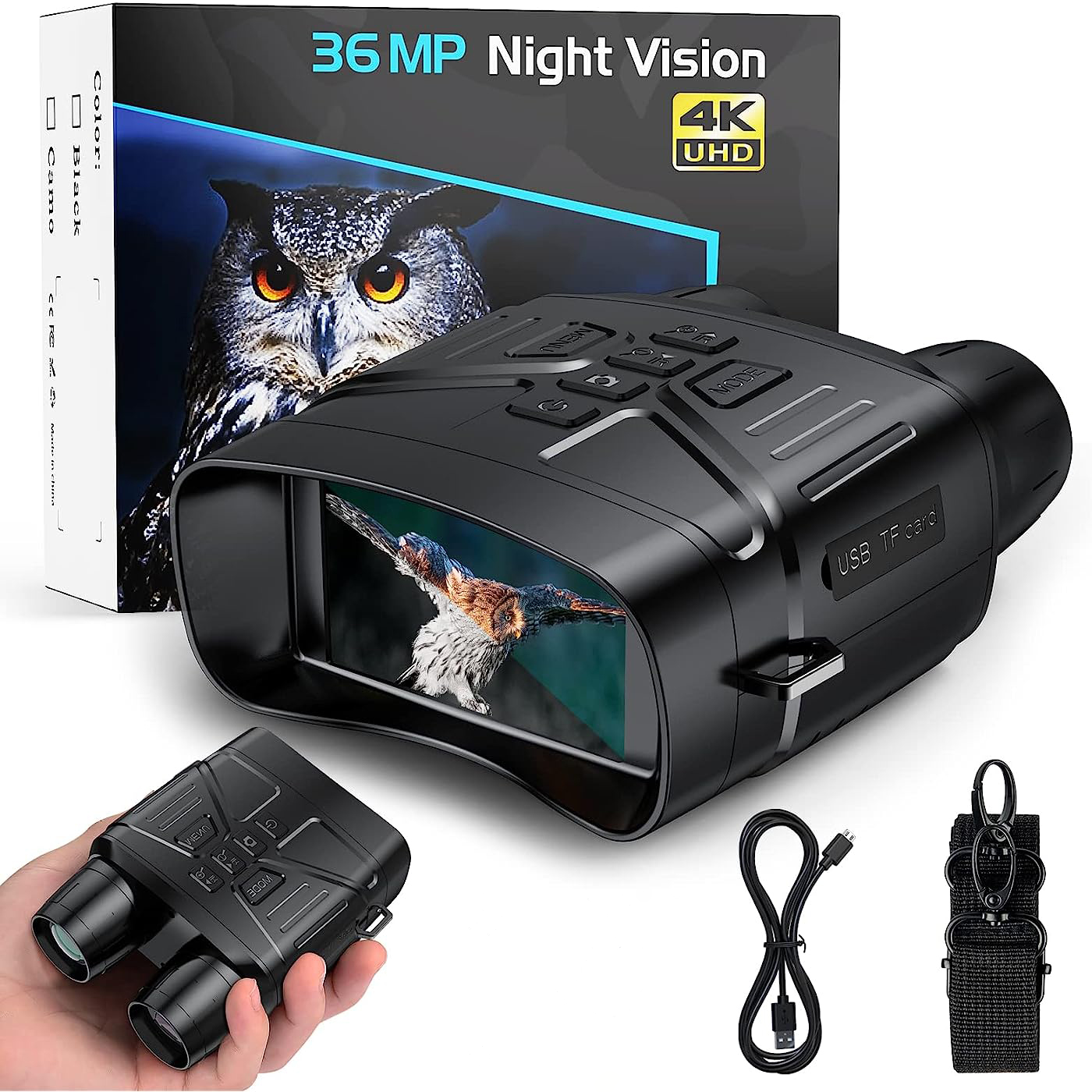 Night Vision Binoculars 5x Magnification 4K UHD See in Total Darkness Fall 2026 Outdoor Gift