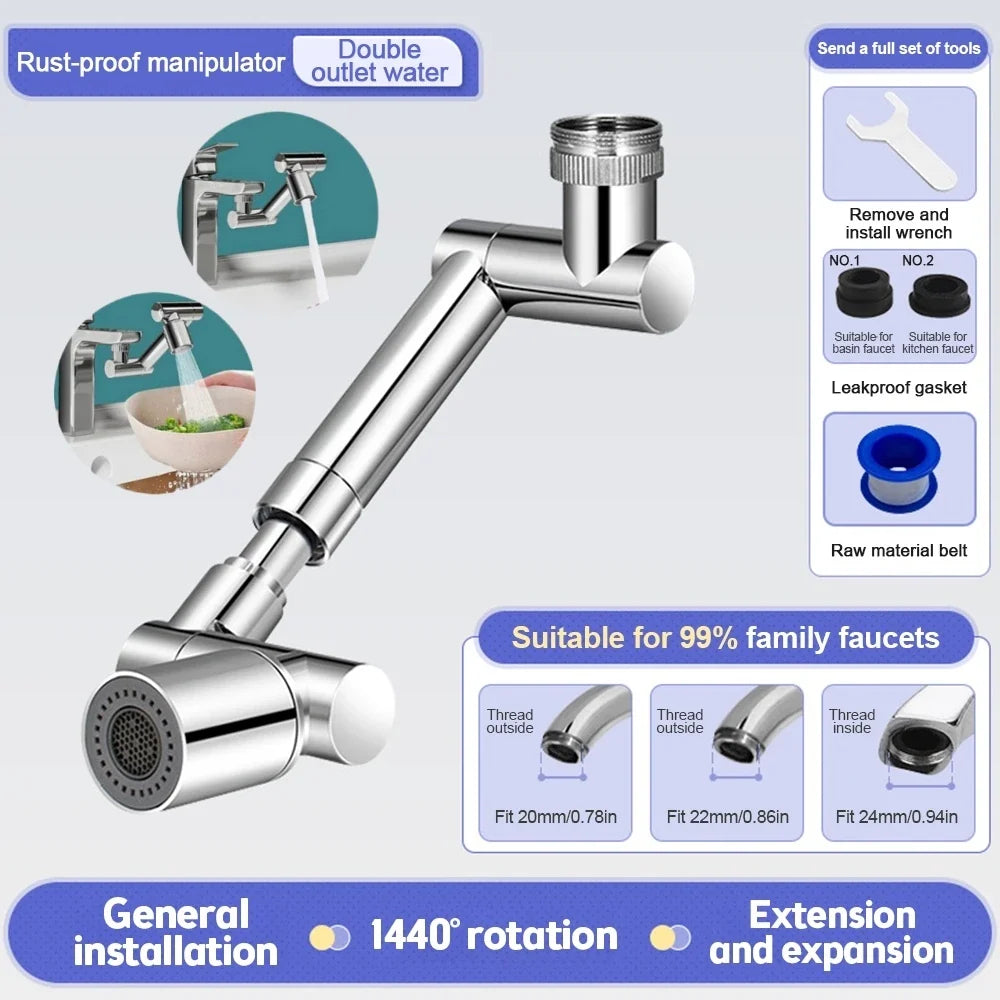 Faucet Extender 360° Swivel Robotic Arm Kitchen Sink Aerator, TikTok Viral Spring 2026 Reduces Splash