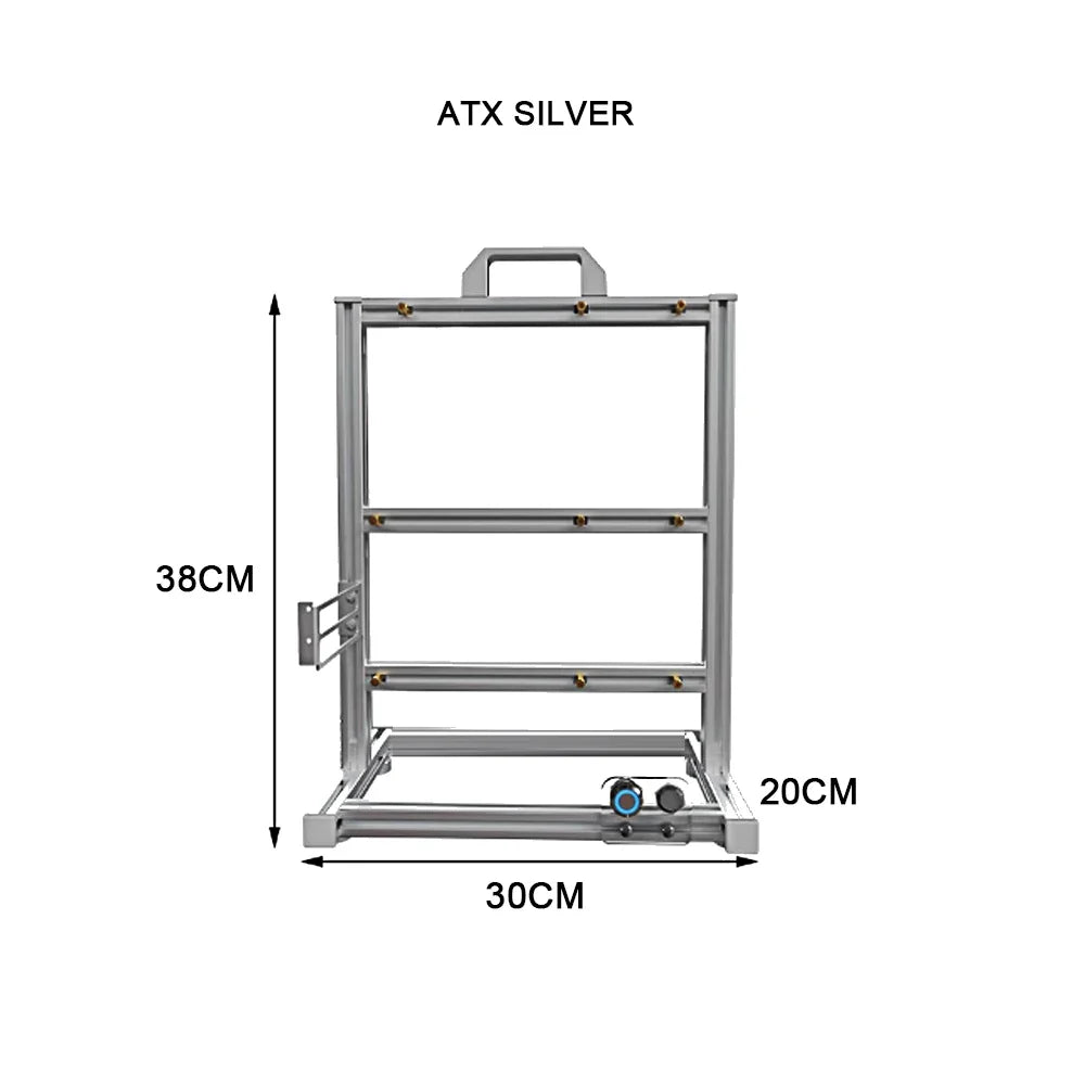Open Frame ATX PC Case Rack Modular Water Air Cooling