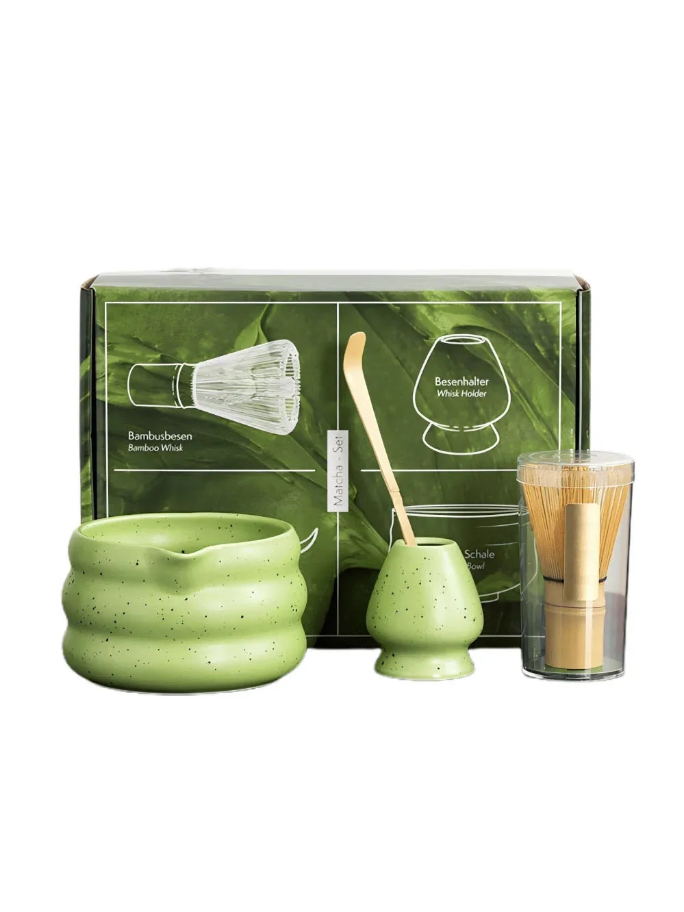 Matcha Set Porcelain Bowl Whisk Spoon Stand Gift Japanese
