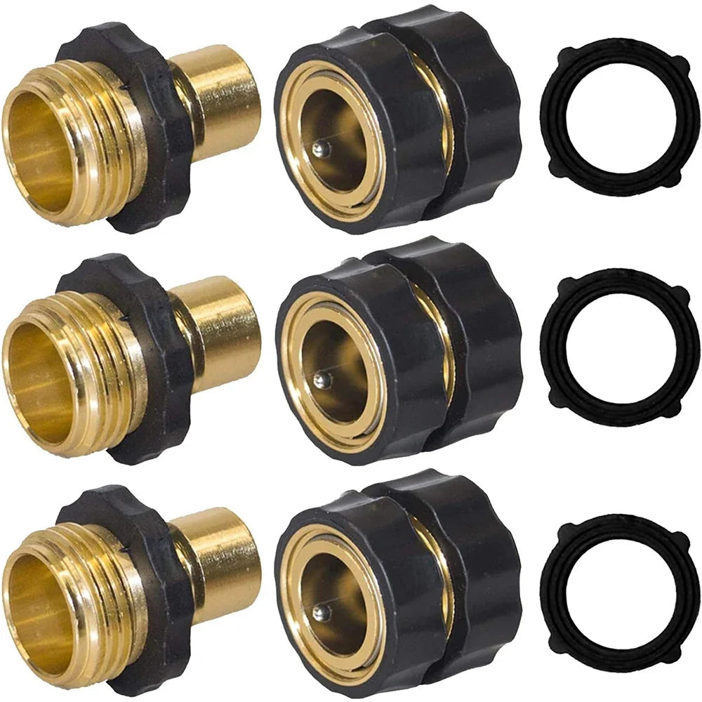 Garden Hose Quick Connector Set Male and Female Fittings with O Rings Leak Free Quick Connectors Spring 2026 Garden Upgrade