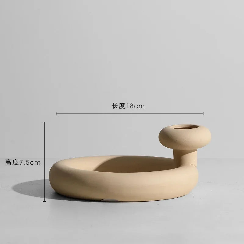Ceramic Vase Embryo Sculptural Tabletop Vase Nordic Minimalist Home Decor Fall 2025 Ideal For Dry Flower Display