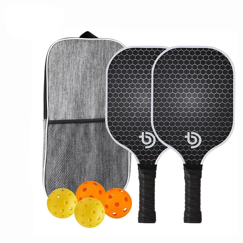 Pickleball Paddles Carbon Fiber Surface Kit USAPA Approved Two Paddles Carry Bag Balls Fall 2025 Durable Control