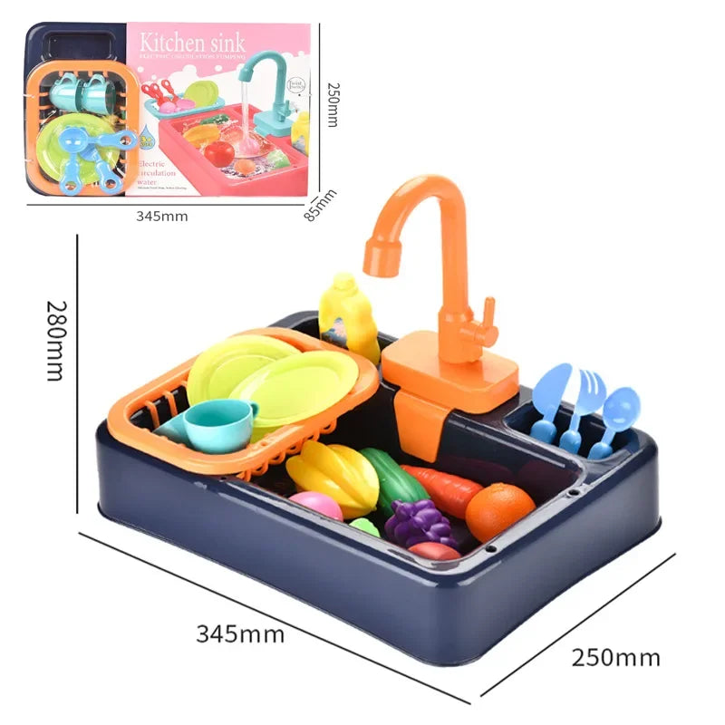 Variant image for Kids Play Kitchen Sink Set with Water Circulation System for Educational Role Play and Imaginative Fun-2