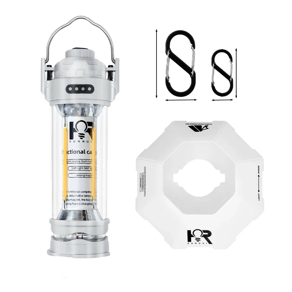 3000mAH Waterproof Camping Lantern - Retro Tent Lighting, Outdoor Atmosphere Decor