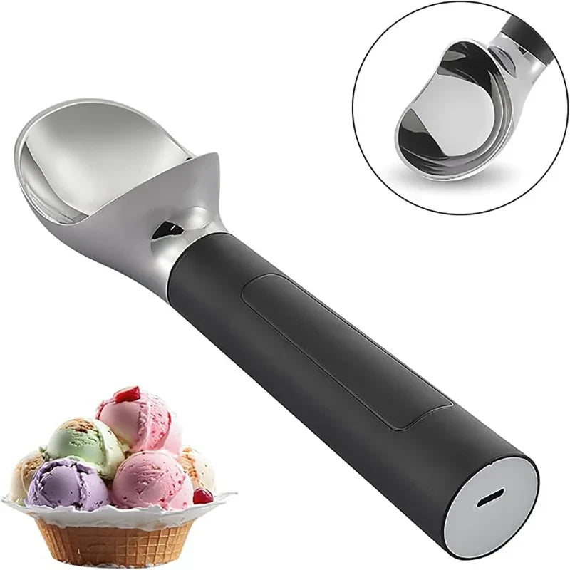 Electric Ice Cream Scoop Rechargeable Heated Spoon LED Display Holiday 2025 Gift Easy Scooping Hard Ice Cream
