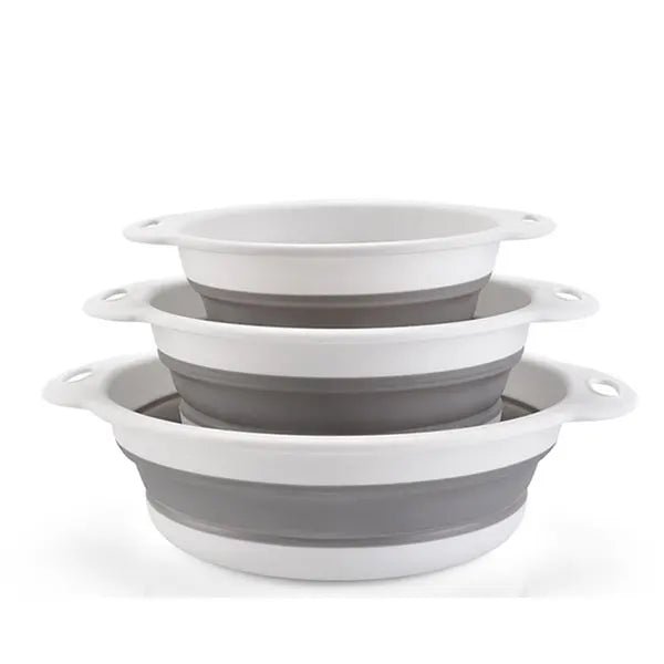 Foldable Colander Set Self-Draining Over Sink Kitchen Strainer Spring 2026 Easy Storage