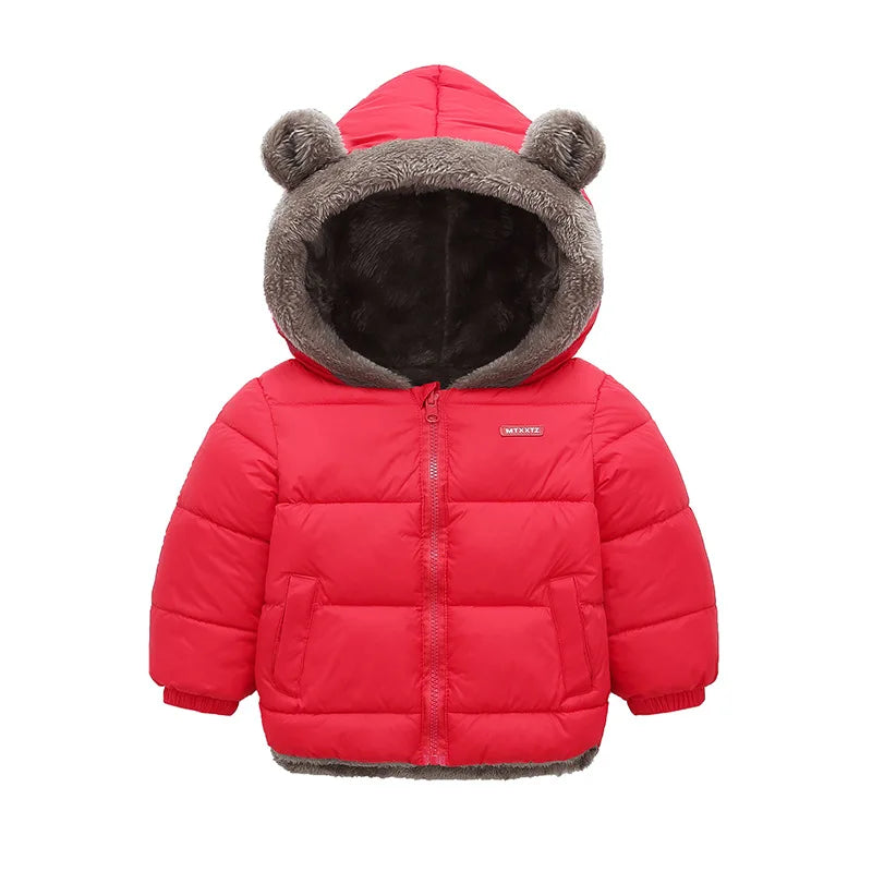 Additional gallery view 34 of kids thick padded fleece winter coat
