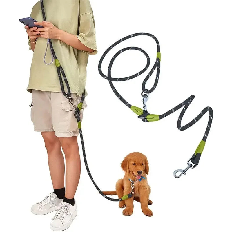 Hands Free Dog Leash Reflective Adjustable Nylon Walking Jogging Leash Fall 2025 Secure Hands Free Control