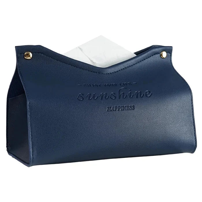 Leather Tissue Box - Nordic Car & Home Decor, Large Storage Napkin Holder