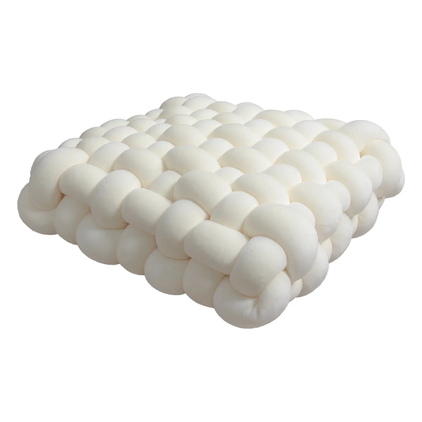 Knot Pillow Plush Square Hand-Woven Throw Cushion Living Room Decor Fall 2025 Cozy Support Decorative Accent