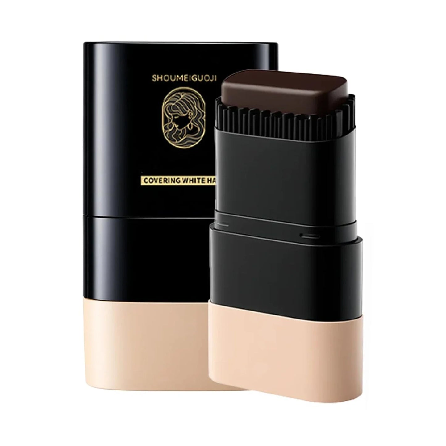 Temporary Hair Color Root Touch-Up Stick with Comb - Instant White Hair Coverage Non-Stain Coloring Pen