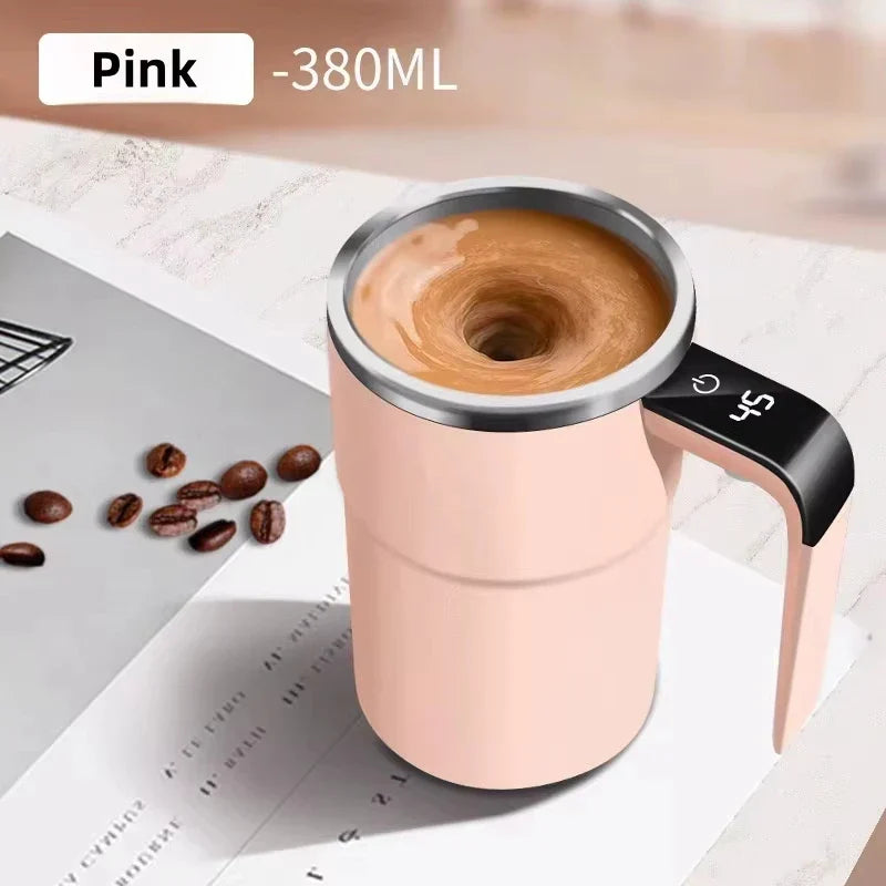 Self Stirring Mug 380ML Stainless Steel Interior USB Rechargeable Electric Coffee Cup Back To Work 2025 IP67 Waterproof