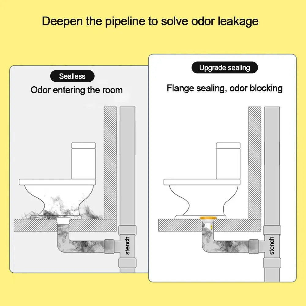 Toilet Flange Ring Universal Anti Leak Seal Floor Mounted Drain Seal for Bathroom Fall 2026 Upgrade