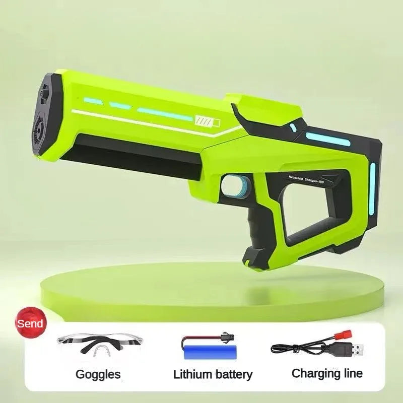 Water Blaster Wireless Dual Electric Water Gun Large Capacity 8m Range Burst Mode Summer 2025 Beach Kids Toy