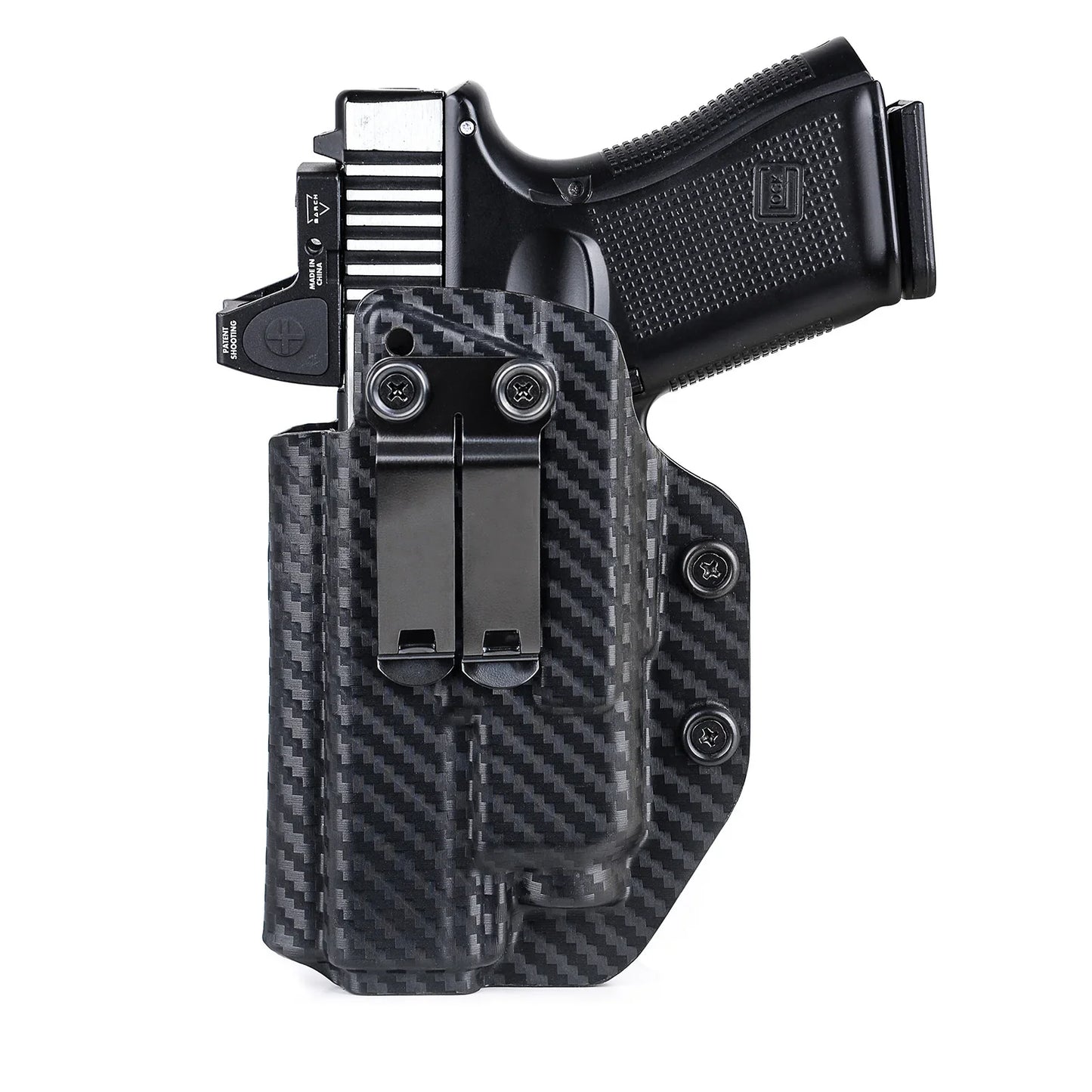 IWB Kydex Holster - TLR-8 Light Compatible, Inside Waistband Concealed Carry, 19 19X 23 25 32 44 45 Compatible