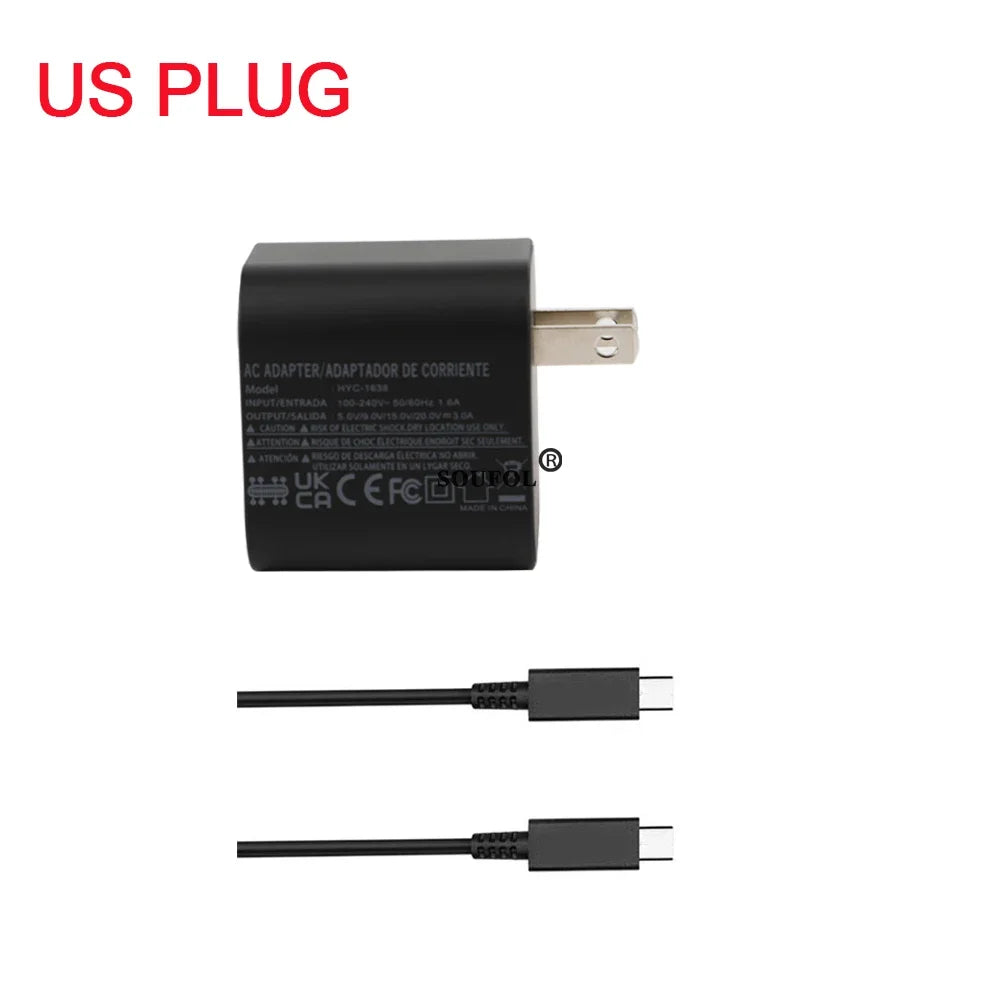 60W USB C Fast Charger Cube With EU US UK Plugs For Switch2