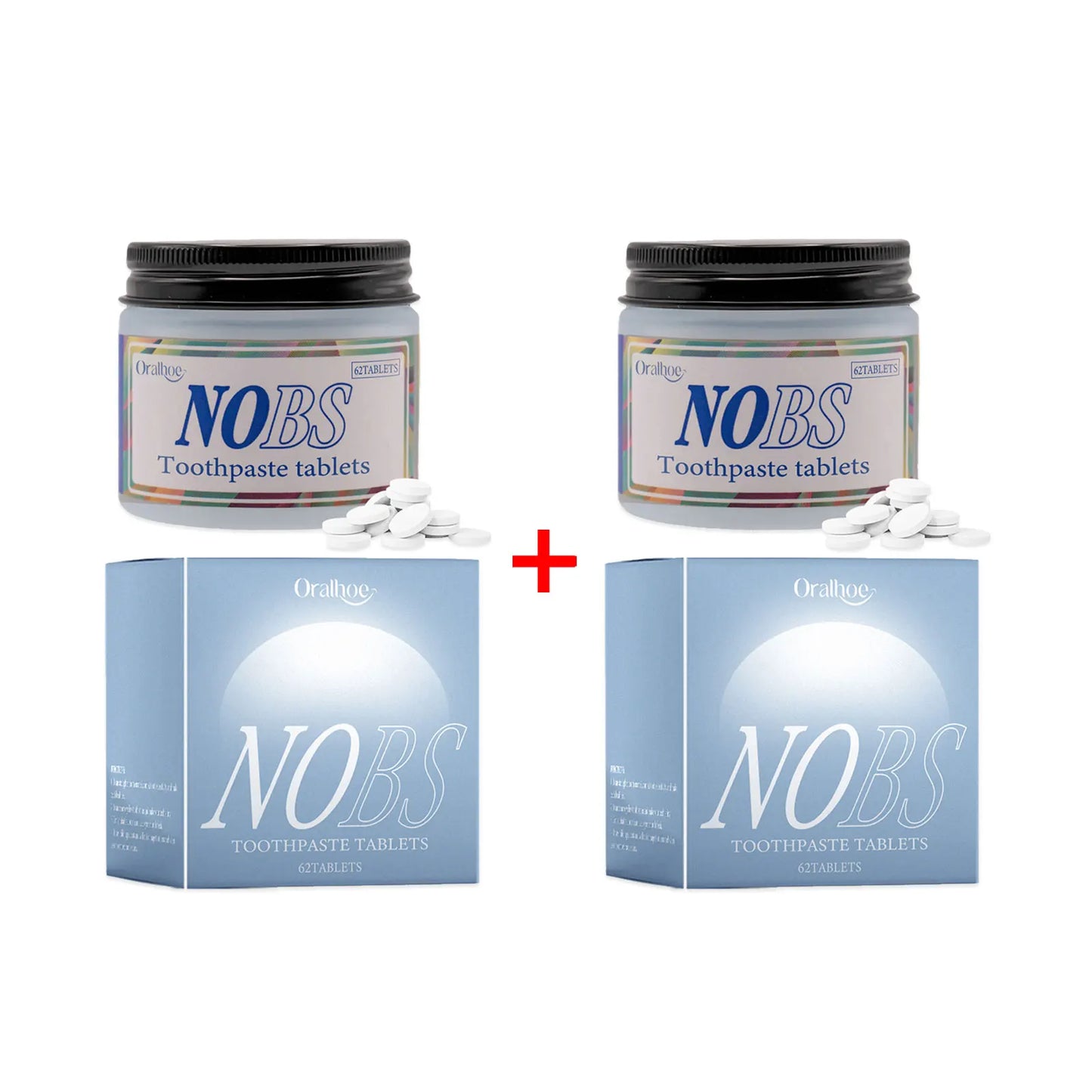 Whitening Toothpaste Tablets 62 Tablets Natural Based Oral Care Fresh Breath Smoke Stain Removal Back to School 2026