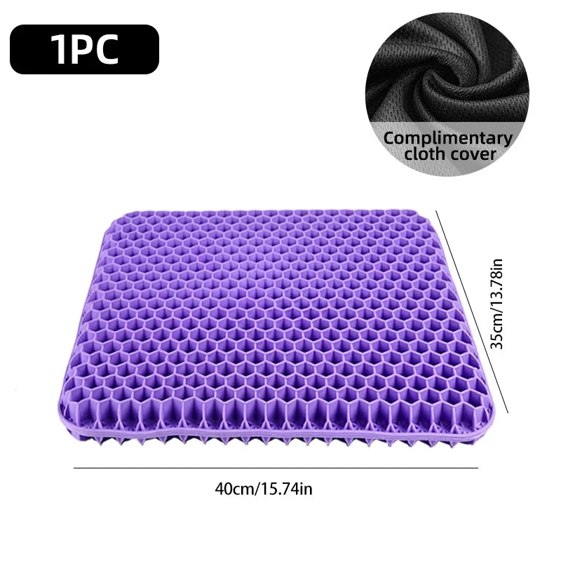 Gel Seat Cushion Breathable Honeycomb Design for Office Chair Car Seat Summer 2026 Back Tailbone Pain Relief
