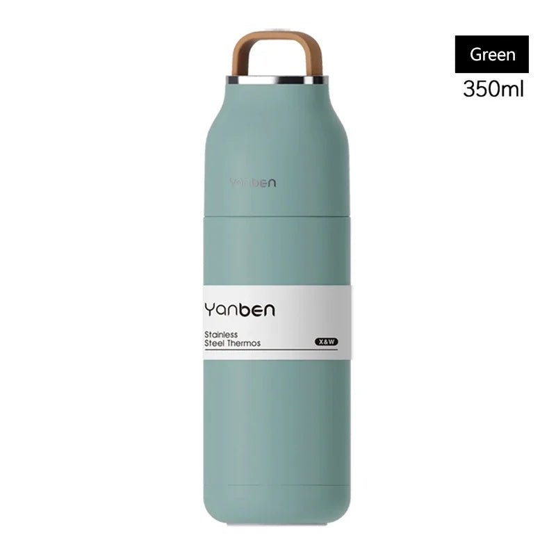 Travel Water Bottle 350ml 304 Stainless Steel Vacuum Thermos Flask Fall 2025 Insulated Leakproof On The Go