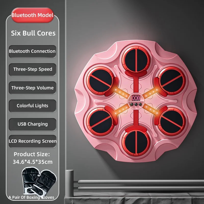 Music Boxing Machine Kids Wall Target Interactive Indoor Boxing Training Toy Back To School 2025 Gift