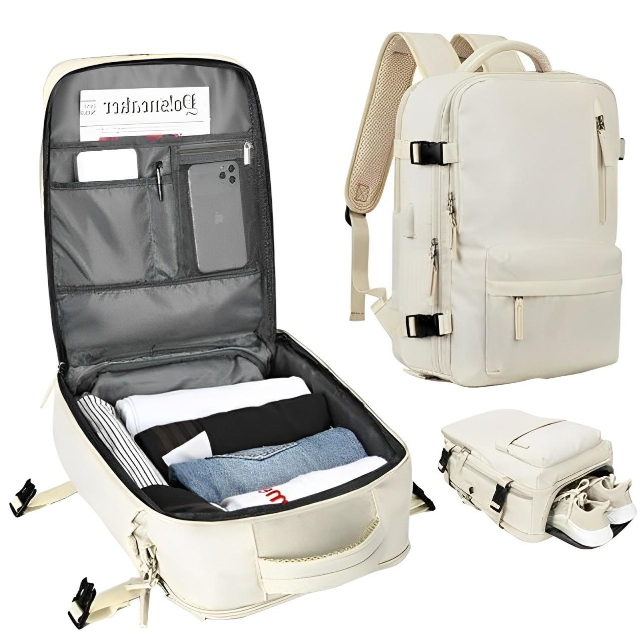 Travel Backpack Waterproof Nylon Ventilated Comfort Multi Compartment Storage Spring Travel Essentials 2026