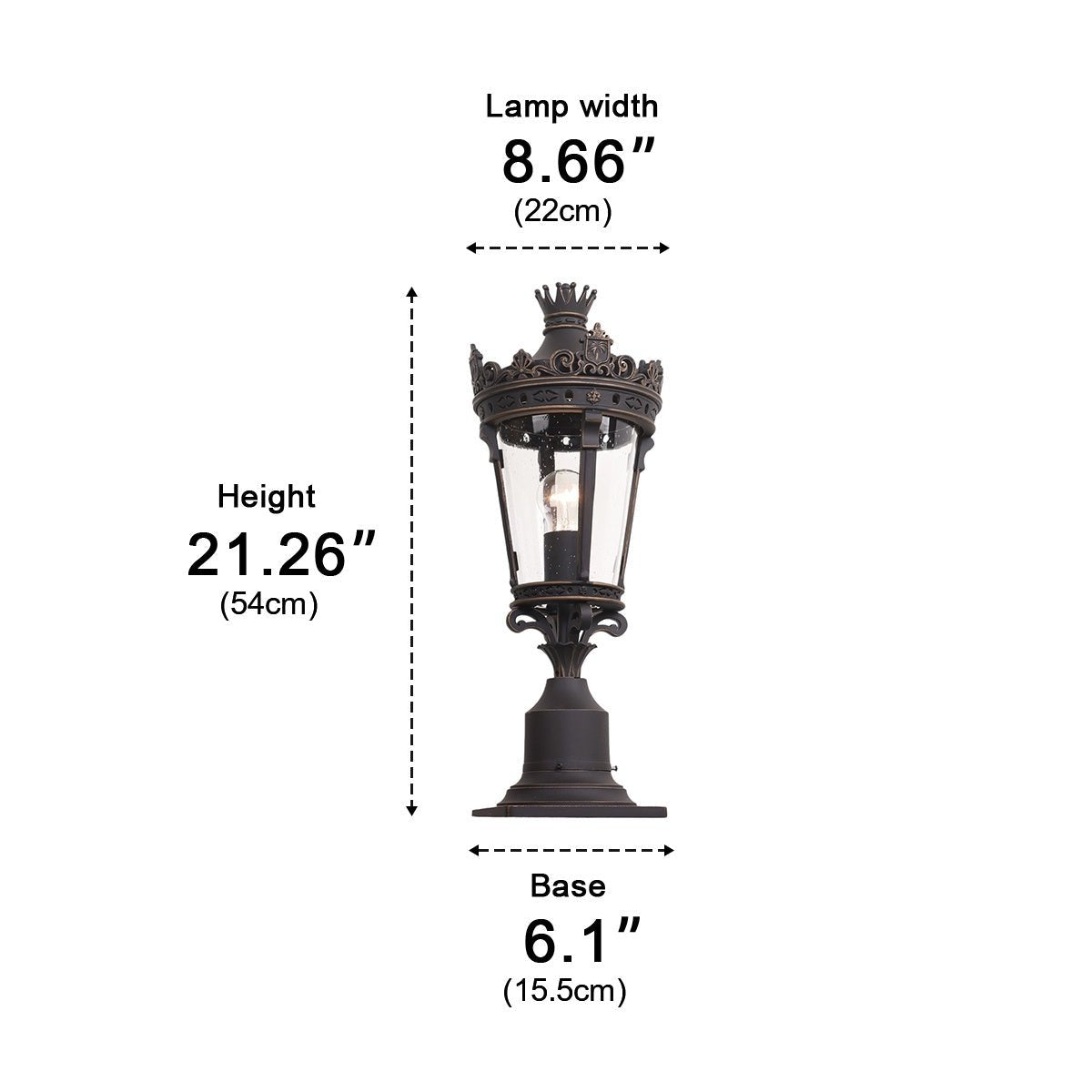 Classic Vintage European Lantern Outdoor Post Light