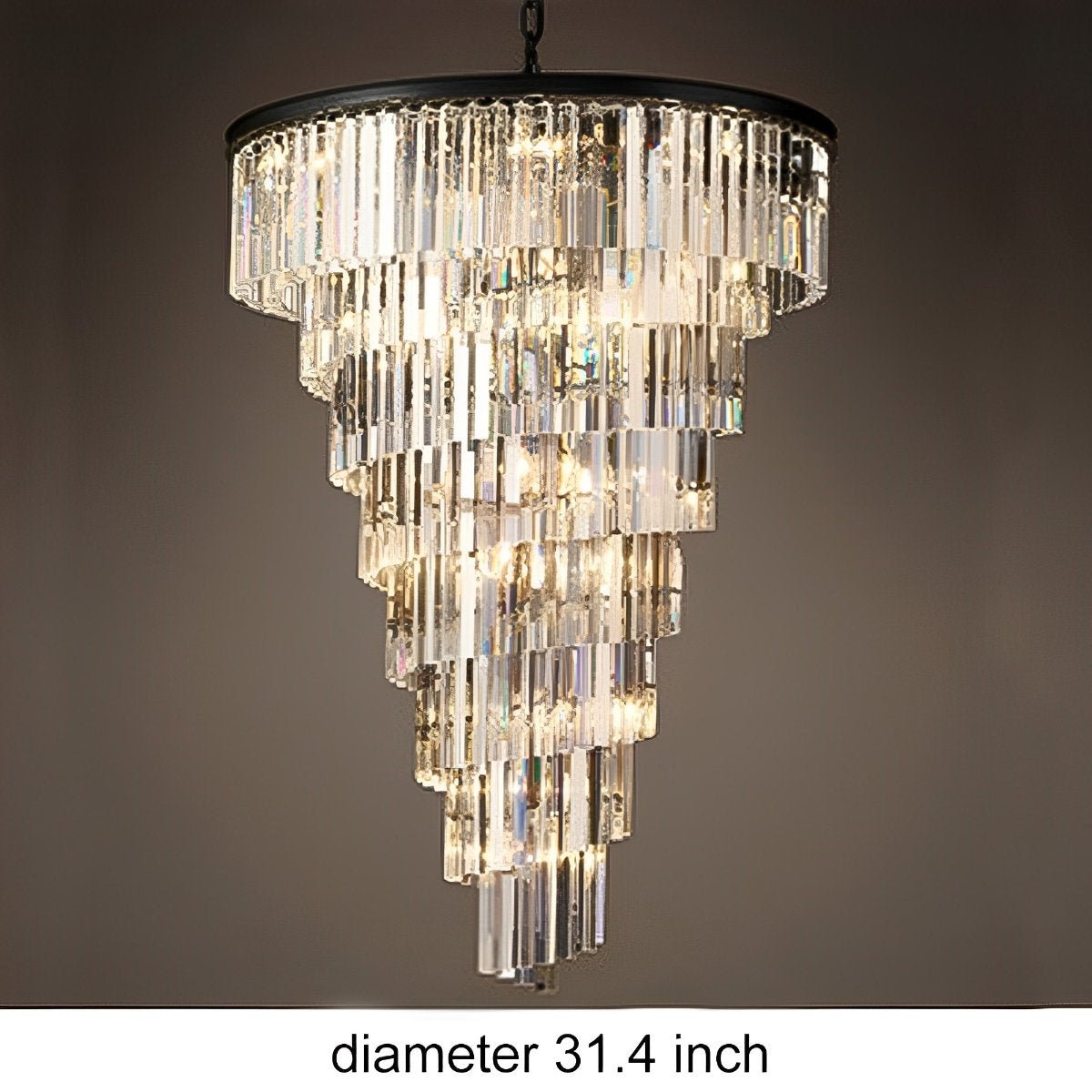 Classical Rustic Spiral Shining Crystal Chandelier - Flare Shack