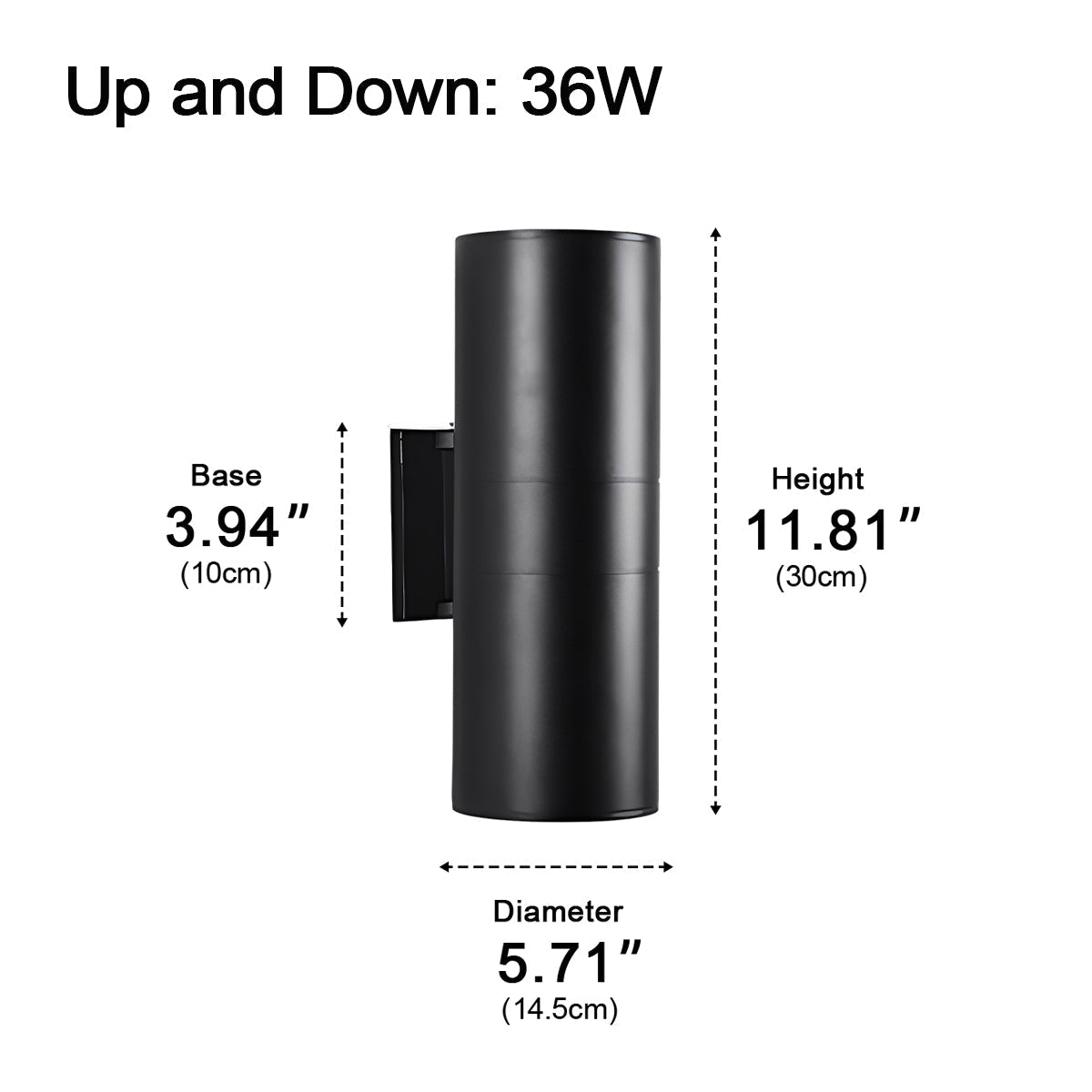 Cylinder Waterproof Outdoor Up and Down LED Exterior Wall Lights Spotlight